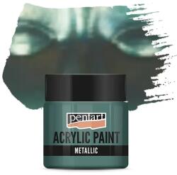 Pentart metál akrilfesték, 50 ml - zöldeskék