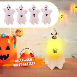  Halloween Szellemek Led Világító Függeszték 10CM 4DB Dekoráció (3r2)