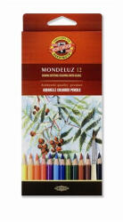 KOH-I-NOOR Akvarell ceruza készlet, KOH-I-NOOR "Mondeluz 3716/12" 12 különböző szín (TKOH371612)