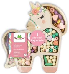Sycomore Mărgele colorate din lemn, mini-Unicorn, Sycomore