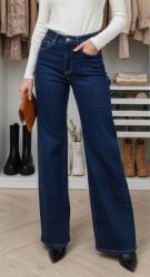  Női Nadrág Farmer Széles Szárú Wide Leg Elasztikus Kék XL (MILA PREMIUM MD809)
