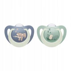Nuk First Choice Night etetőcumi 6-18m 2 db Hippo/Koala, méret 6-18 m (59197)