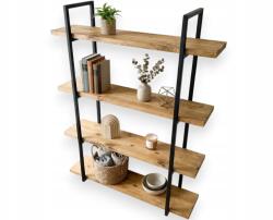 Chata Fali polc Akasztós könyvespolc Loft Industrial 4 szintes fém 90cm