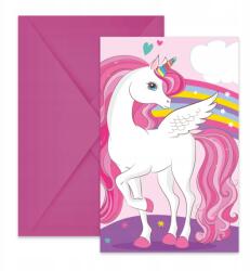 Procos Invitație cu plicuri - Unicorn 6 buc