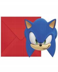 Procos Invitații cu plicuri - Sonic 6 buc