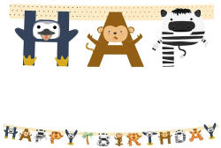 Procos Banner Happy Birthday - ZOO 200 cm