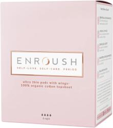 ENROUSH Absorbante de noapte din bumbac organic, 8 bucati, Enroush