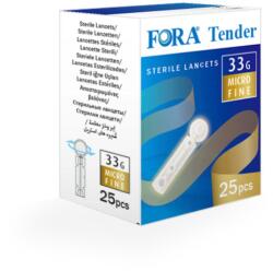 FORA Lancete sterile glicemie 33G, 25 bucati, Fora Tender