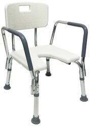 Jianlian Homecare Products Scaun de dus in forma de U cu cotiere si spatar, JL7962L