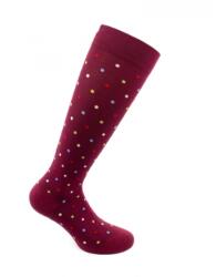 RELAXSAN Sosete bumbac pana la genunchi, Fancy Socks, rosu- XL - catenapascupas