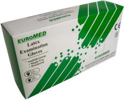 EUROMED Manusi examinare pudrate din latex, nesterile, marimea M, 100 bucati, Euromed