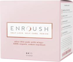 ENROUSH Absorbante din bumbac organic, Normal, 12 bucati, Enroush