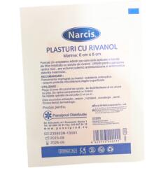 NARCIS Banda adeziva cu rivanol 8cm/6cm, 1 bucata