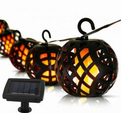 Garden King Lămpi solare LED, șir de 6 lămpi, alb cald SL-1013