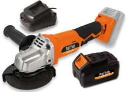 Profi Tools Polizor unghiular cu acumulator S0M-KT01-18 + Acumulator 20V 4Ah + Încărcător rapid pentru acumulator
