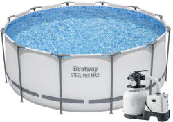Bestway 14471PFKCS Piscină Steel Pro Max 3, 66 x 1, 22 m cu Filtru de nisip KRYSTAL CLEAR cu dispozitiv de descompunere a sării 6000 l/oră QX2100 (14471PFKCS) Piscina