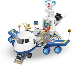 Kids World Set de joacă avion de poliție cu rampă - 35 x 35 x 20 cm