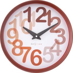 NeXtime Ceas de perete Big Number 30 cm, portocaliu (3339OR)
