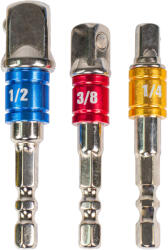 Top Master Pro Set adaptoare pentru tubulare cu antrenare 1/4" - 3/8" - 1/2 HardWork ToolsRange (330312)