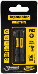 Topmaster Professional Bit de impact 50mm PH2, 2 buc. TMP HardWork ToolsRange (338731) Surubelnita