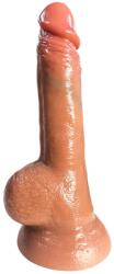 PassionPulse Dildo Realistic EuphoriaFlex PassionPulse , size L , 22x5 cm , Elasticitate , curațare simplă , ventuză , stimularea punctului G , impermeabil , culoarea pielii (AS085) Vibrator