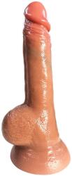 PassionPulse Dildo Realistic EuphoriaFlex PassionPulse , size M , 18x3 cm , Elasticitate , curațare simplă , ventuză , stimularea punctului G , impermeabil , culoarea pielii (AS084) Vibrator