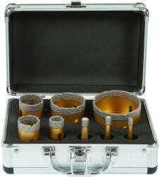 VERKE Set de burghie diamantate cu coroană M14 8buc 6-68mm 60055 (V05091)