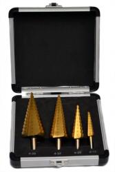 VERKE Set de burghie în trepte pentru tablă 4 bucăți Profi 01118 (V05050) Burghiu