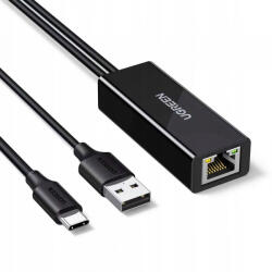 UGREEN Placa Retea UGREEN CR110 (75535), RJ45, USB / USB-C, Negru