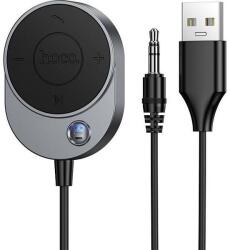 hoco. Recepator auto wireless Hoco, Bluetooth 5.4, 3.5mm, 37x51x10mm, Gri