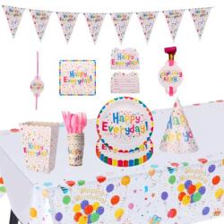 Flippy Set 9 Accesorii pentru Masa, Petrecere, Flippy, Model Happy Everyday, 78 buc, Multicolor (132686)