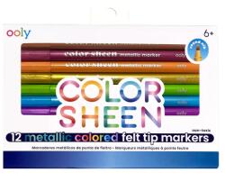 Ooly Carioci Colorate metalice-Color Sheen-set de 12 (130-111) Jucarii de constructii magnetice