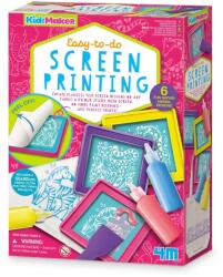 4M Kit de serigrafie pentru copii, usor de realizat - KidzMaker (4M-04797) - kidstory