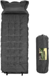 Sersimo Saltea autogonflabila de camping cu perna, spuma poliuretanica, 193x68x3, 5 cm, gri (PM-033) Sac de dormit