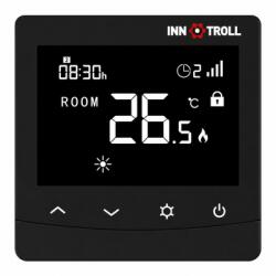 Innofloor Termostat ambient Innotroll HT WIFI cu fir, LCD, negru mat, montaj in doza, 230V, programabil (041526-340) - quickshop