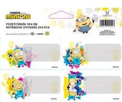 ICO Minions 4db/ív füzetcímke (ICO_7570589012) (ICO_7570589012)