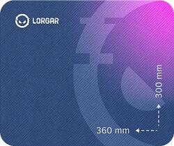 LORGAR Main 133 egérpad, 360x300x3 mm, kék-rózsaszín (LRG-GMP133) (LRG-GMP133)