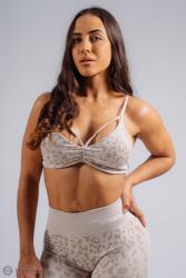 NEBBIA PRIMAL 854 Közepes tartású női melltartó, krémszínű leopárdmintás (M)