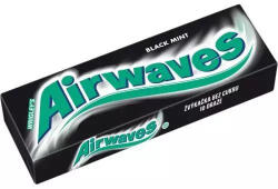 Airwaves rágógumi drazsé fekete menta /30/ 14g