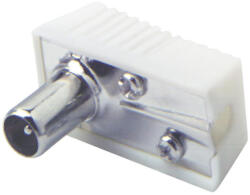 Somogyi Elektronic FS 1 koax dugó, fém + műanyag, csavarozható, pipa kivitel (SE-FS-1)