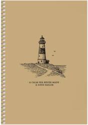 Shkolyaryk Publishing House Spirálfüzet A5 sima 96 lap keményfedeles kraft Sailor vegyes SB966149 (SB966149)