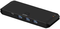 ATEN Switch KVM Aten US4324, 3 x USB-A 3.0, 1 x USB-C, Black (US4324-AT)