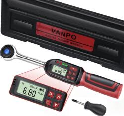  Digitális dinamometrikus kulcs 3/8 hüvelyk, nyomaték 6, 8-135 Nm, LCD kijelzővel, hangjelzéssel, tárolódobozzal, VP016