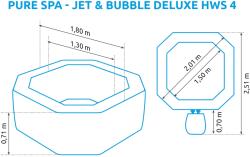 G21 Marimex Pure Spa felfújható pezsgőfürdő - Jet & Bubble Deluxe HWS 4 (63810624)