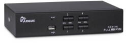 Argus Switch KVM Argus Switch KVM HDMI, Inter-tech, Otel, Negru, 201x110x41 mm (88887242)