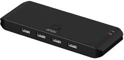 ATEN Switch KVM Aten US4324, 4 x USB-A, Black (US4224-AT)