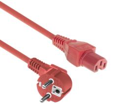 ACT Cablu de alimentare ACT cu conector de rețea Schuko CEE 7/7 tată (înclinat) - C15 IEC 60320, 1 m, roșu, AK5314 (AK5314)