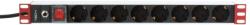 TECHLY Rack 19" Power Strip 8 Outlets Schuko Plug