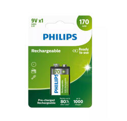 Philips 9VB1A17 170MAH, 9V AKKUMULÁTOR (9VB1A17 170MAH, 9V)