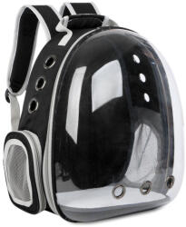  Rucsac Pentru Transport Pisici, Negru Transparent, 31x42x28 cm